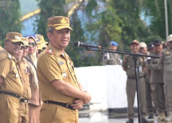 Sekda Pimpin Apel Gabungan Lingkup Pemkot Kendari