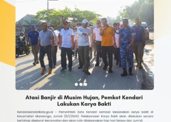 Atasi Banjir Di Musim Hujan, Pemkot Kendari Lakukan Karya Bakti