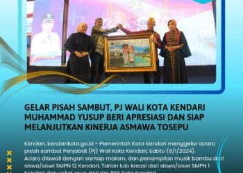 Gelar Pisah Sambut, Pj Wali Kota Kendari Muhammad Yusup Beri Apresiasi dan Siap Melanjutkan Kinerja Asmawa Tosepu