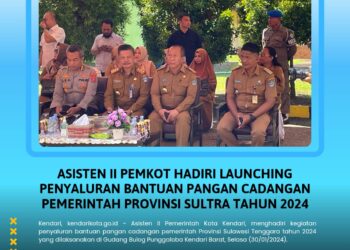 Asisten II Pemkot Hadiri Launching Penyaluran Bantuan Pangan Cadangan Pemerintah Provinsi Sultra Tahun 2024