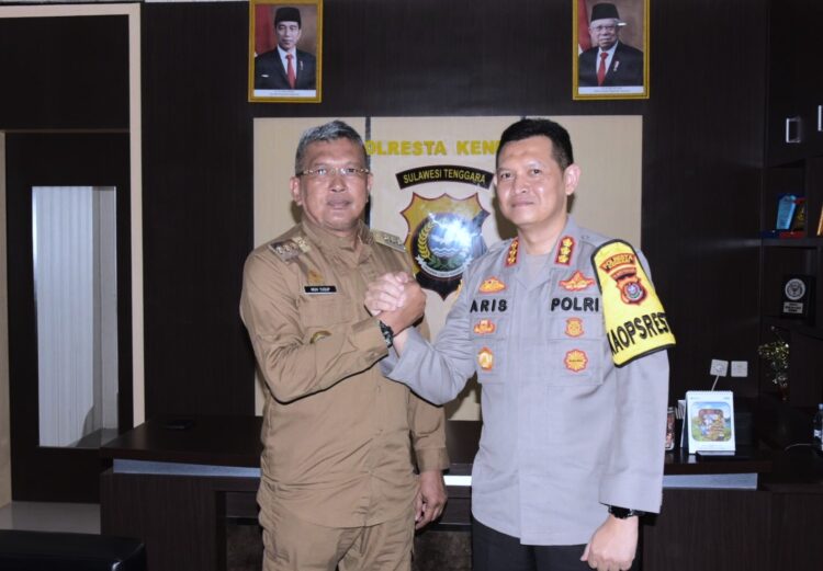 Silaturahmi di Polresta Kendari, Pj Wali Kota Kendari Sampaikan Program Penataan dan Penertiban Kota