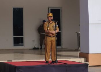 Pimpin Apel Gabungan, Sekda Kota Kendari Ingatkan Rangkaian HUT Kota Kendari dan Kedisiplinan ASN