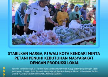 Stabilkan Harga, Pj Wali Kota Kendari Minta Petani Penuhi Kebutuhan Masyarakat dengan Produksi Lokal