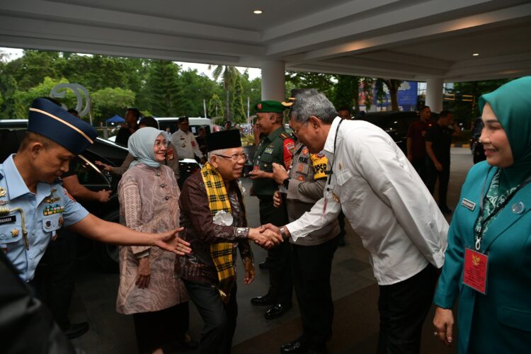 Pj Wali Kota Bersama Pj Ketua PKK Sambut Kedatangan Wapres dan Istri di Kendari