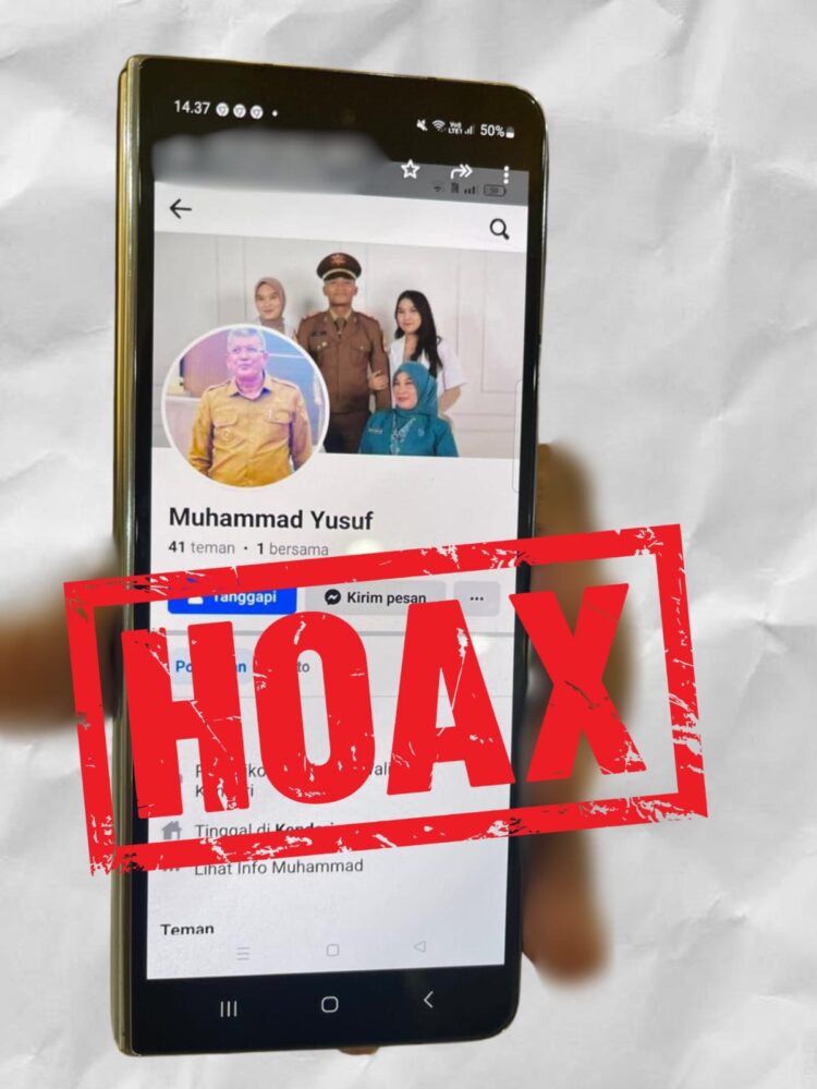 HOAX : Permintaan Uang/Sumbangan Mengatasnamakan Pj Wali Kota Kendari
