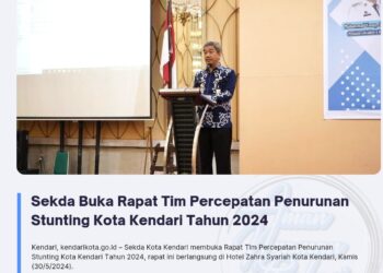Sekda Buka Rapat Tim Percepatan Penurunan Stunting Kota Kendari Tahun 2024