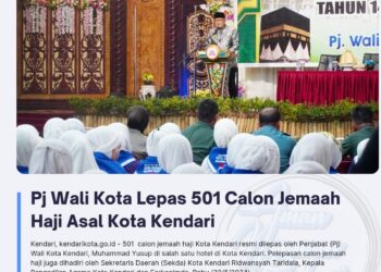 Pj Wali Kota Lepas 501 Calon Jemaah Haji Asal Kota Kendari