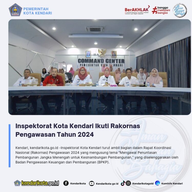 Inspektorat Kota Kendari Ikuti Rakornas Pengawasan Tahun 2024
