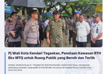 Pj Wali Kota Kendari Tegaskan, Penataan Kawasan RTH Eks MTQ untuk Ruang Publik yang Bersih dan Tertib