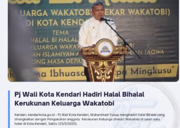 Pj Wali Kota Kendari Hadiri Halal Bihalal Kerukunan Keluarga Wakatobi
