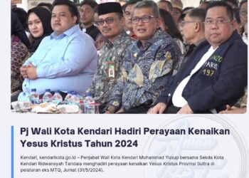 Pj Wali Kota Kendari Hadiri Perayaan Kenaikan Yesus Kristus Tahun 2024
