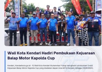 Pj Wali Kota Kendari Hadiri Pembukaan Kejuaraan Balap Motor Kapolda Cup