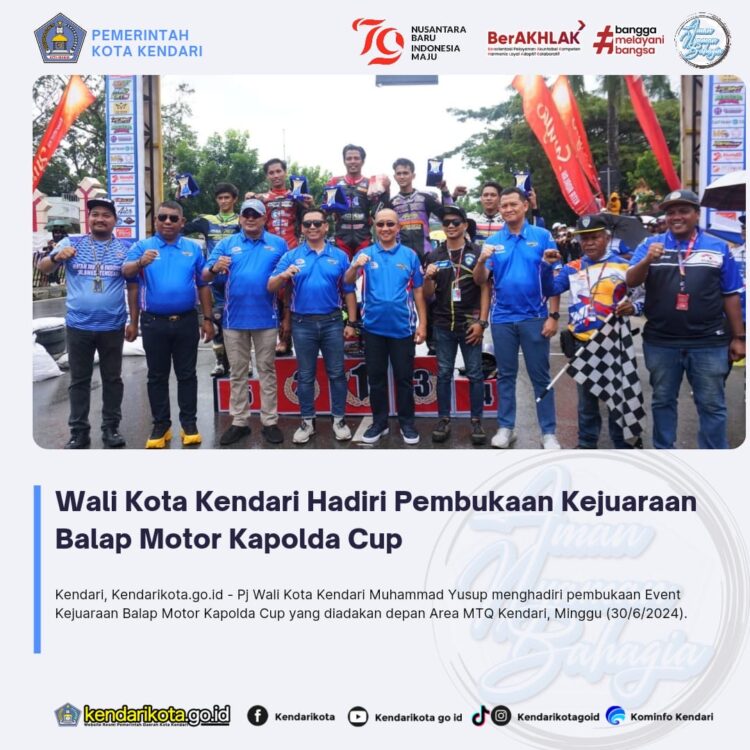 Pj Wali Kota Kendari Hadiri Pembukaan Kejuaraan Balap Motor Kapolda Cup