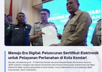 Menuju Era Digital: Peluncuran Sertifikat Elektronik untuk Pelayanan Pertanahan di Kota Kendari