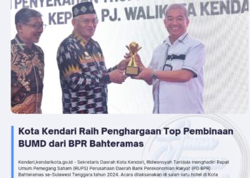 Kota Kendari Raih Penghargaan Top Pembinaan BUMD dari BPR Bahteramas