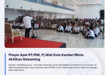Pimpin Apel RT/RW, Pj Wali Kota Kendari Minta Aktifkan Siskamling