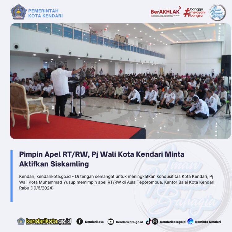 Pimpin Apel RT/RW, Pj Wali Kota Kendari Minta Aktifkan Siskamling