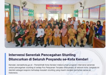 Intervensi Serentak Pencegahan Stunting Diluncurkan di Seluruh Posyandu se-Kota Kendari