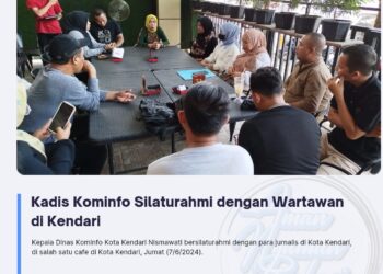 Kadis Kominfo Silaturahmi dengan Wartawan di Kendari