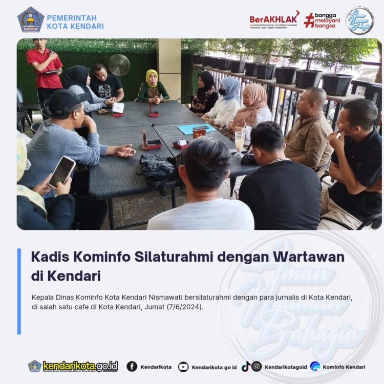 Kadis Kominfo Silaturahmi dengan Wartawan di Kendari