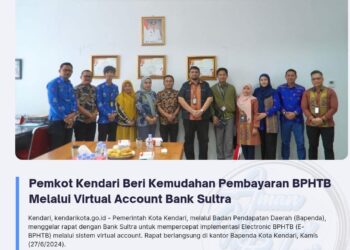 Pemkot Kendari Beri Kemudahan Pembayaran BPHTB Melalui Virtual Account Bank Sultra