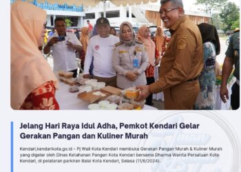 Jelang Hari Raya Idul Adha, Pemkot Kendari Gelar Gerakan Pangan dan Kuliner Murah