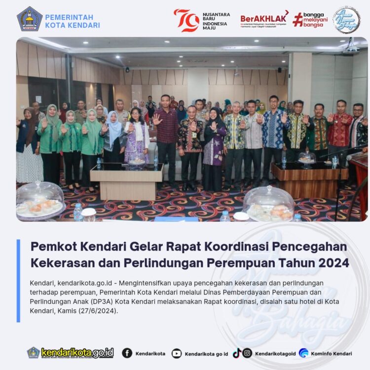 Pemkot Kendari Gelar Rapat Koordinasi Pencegahan Kekerasan dan Perlindungan Perempuan Tahun 2024