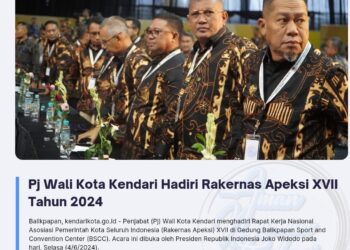 Pj Wali Kota Kendari Hadiri Rakernas Apeksi XVII Tahun 2024