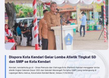 Dispora Kota Kendari Gelar Lomba Atletik Tingkat SD dan SMP se Kota Kendari