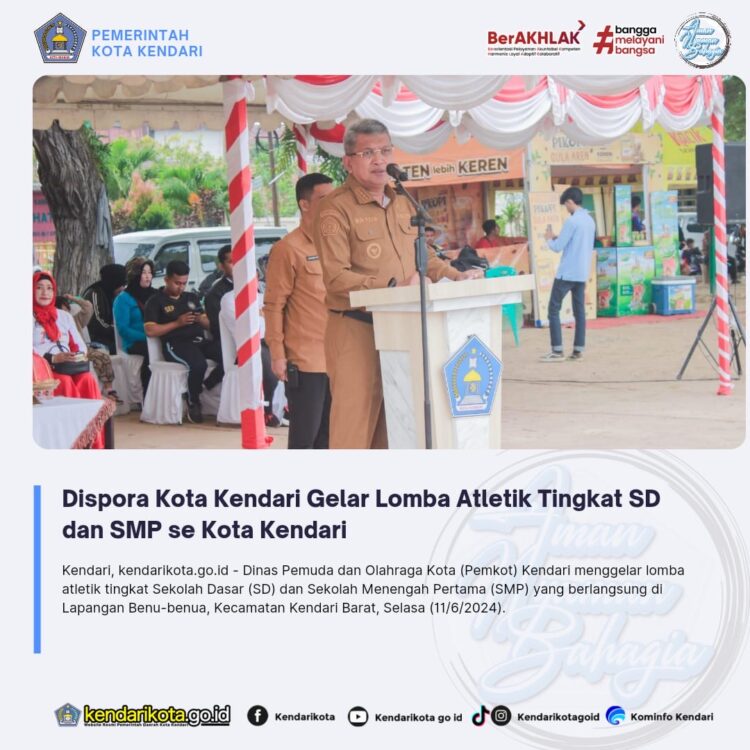 Dispora Kota Kendari Gelar Lomba Atletik Tingkat SD dan SMP se Kota Kendari