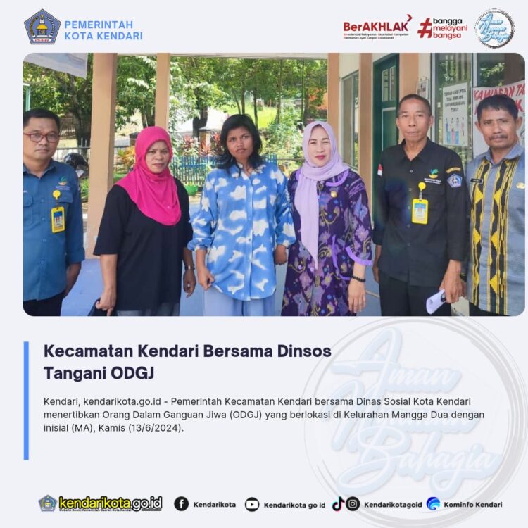 Kecamatan Kendari Bersama Dinsos Tangani ODGJ
