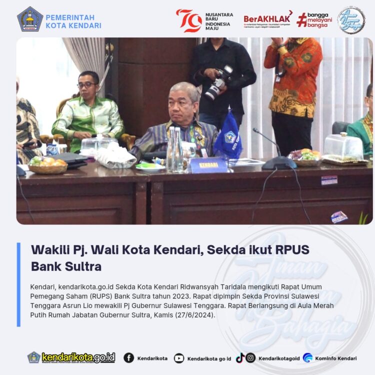 Wakili Pj. Wali Kota Kendari, Sekda ikut RPUS Bank Sultra