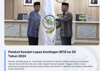 Pemkot Kendari Lepas Kontingen MTQ ke 30 Tahun 2024