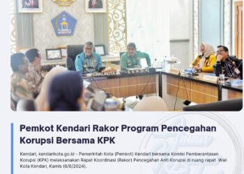 Pemkot Kendari Rakor Program Pencegahan Korupsi Bersama KPK