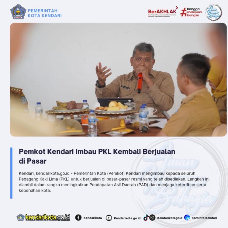 Pemkot Kendari Imbau PKL Kembali Berjualan di Pasar