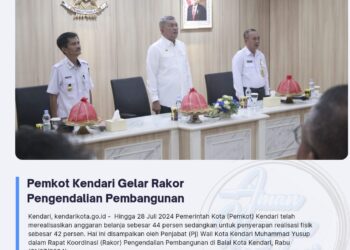 Pemkot Kendari Gelar Rakor Pengendalian Pembangunan