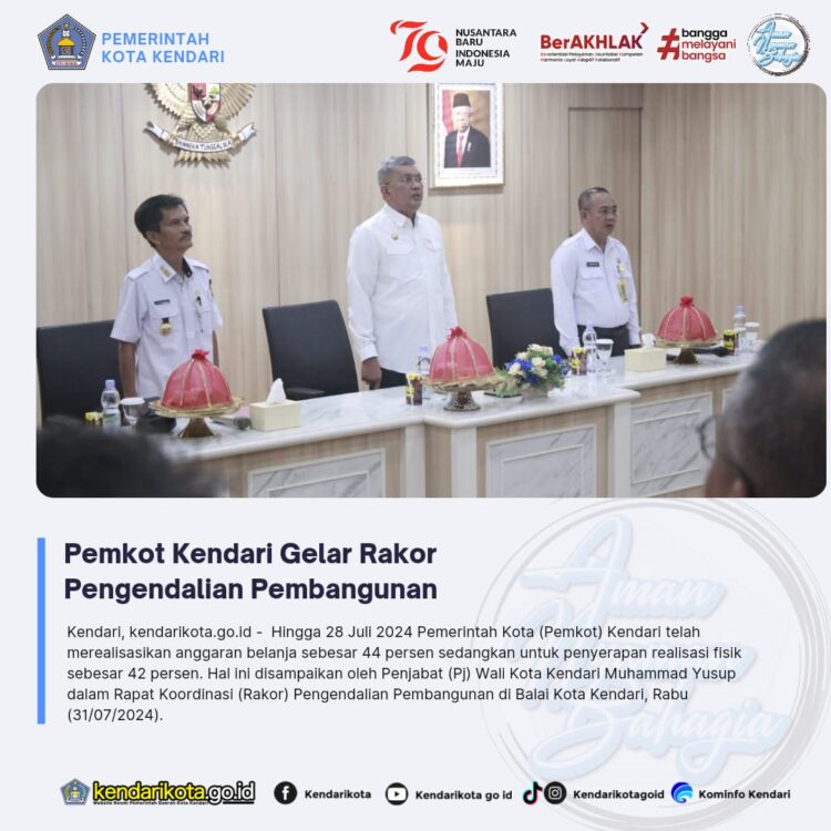 Pemkot Kendari Gelar Rakor Pengendalian Pembangunan