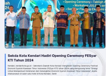 Sekda Kota Kendari Hadiri Opening Ceremony FESyar KTI Tahun 2024