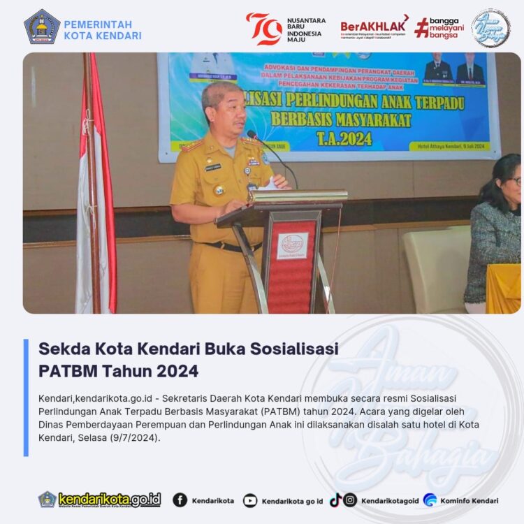 Sekda Kota Kendari Buka Sosialisasi PATBM Tahun 2024