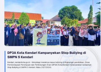 DP3A Kota Kendari Kampanyekan Stop Bullying di SMPN 5 Kendari
