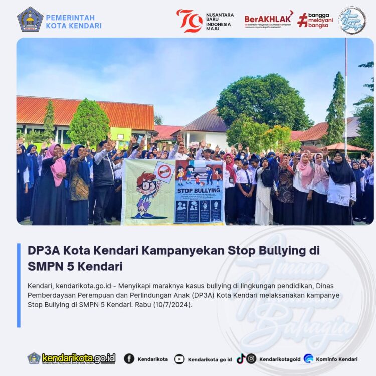 DP3A Kota Kendari Kampanyekan Stop Bullying di SMPN 5 Kendari