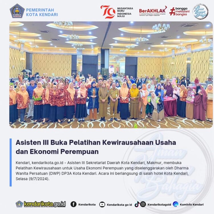 Asisten III Buka Pelatihan Kewirausahaan Usaha dan Ekonomi Perempuan