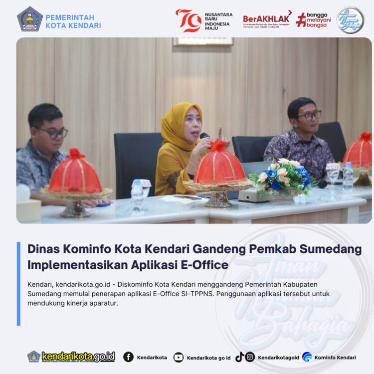 Dinas Kominfo Kota Kendari Gandeng Pemkab Sumedang Implementasikan Aplikasi E-Office