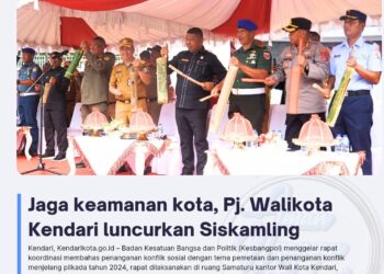 Jaga keamanan kota, Pj. Walikota Kendari luncurkan Siskamling
