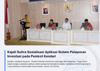 Kajati Sultra Sosialisasi Aplikasi Sistem Pelaporan Investasi pada Pemkot Kendari