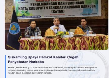 Siskamling Upaya Pemkot Kendari Cegah Penyebaran Narkoba