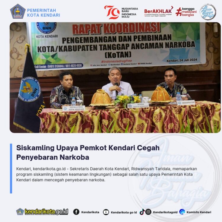 Siskamling Upaya Pemkot Kendari Cegah Penyebaran Narkoba