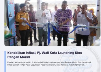 Kendalikan Inflasi, Pj. Wali Kota Kendari Launching Kios Pangan Morini