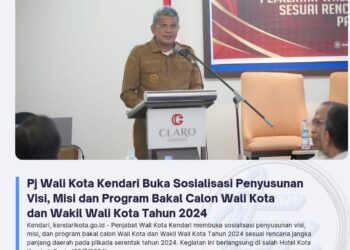 Pj Wali Kota Kendari Buka Sosialisasi Penyusunan Visi, Misi dan Program Bakal Calon Wali Kota dan Wakil Wali Kota Tahun 2024