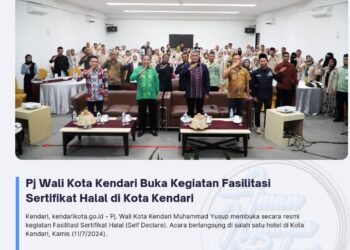 Pj Wali Kota Kendari Buka Kegiatan Fasilitasi Sertifikat Halal di Kota Kendari